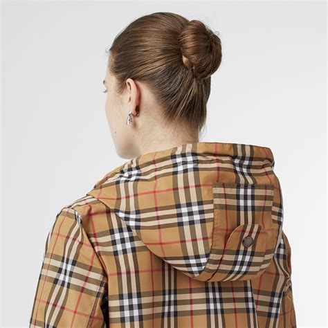 burberry vintage check hooded jacket|Burberry lightweight hooded jacket.